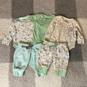 NWOT Disney Newborn Bambi Layette 5 piece Set